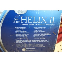 Harbor Breeze 52" Ceiling Fan Helix II Chrome & Cobalt Blue