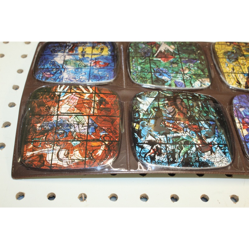 Coasters Tribes of Israel Stained Glass Window Medica Centre Synagogue Jerusalem