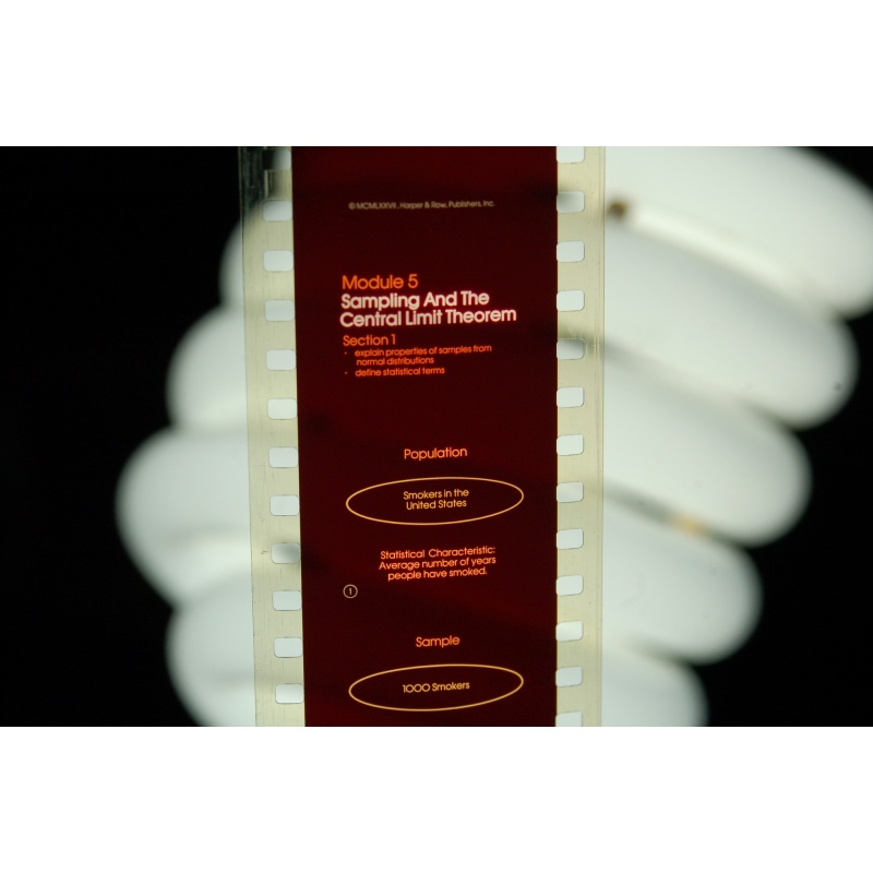Vintage Filmstrip 576: Introduction To Probability And Statistics Module 5