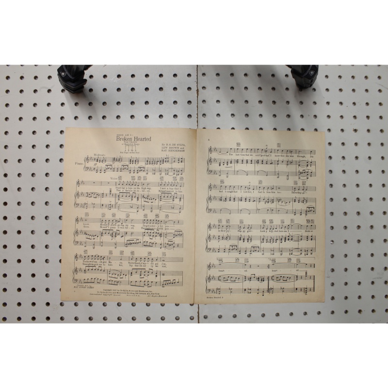 1927 - Here am I broken hearted - Sheet Music