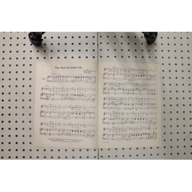 1952 - Why dont you believe me - Sheet Music