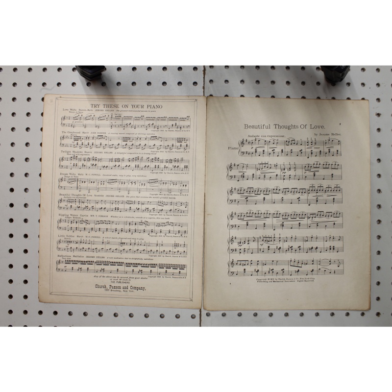 1910 - Beautiful thoughts of love - Sheet Music