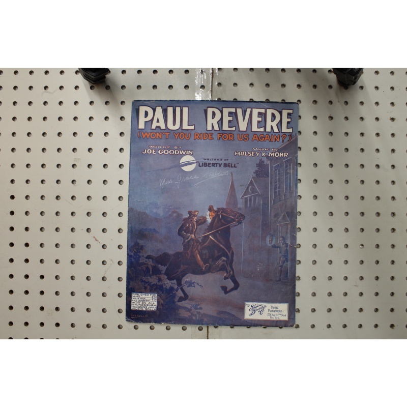 1918 - Paul Revere wont you ride for us again - Sheet Music