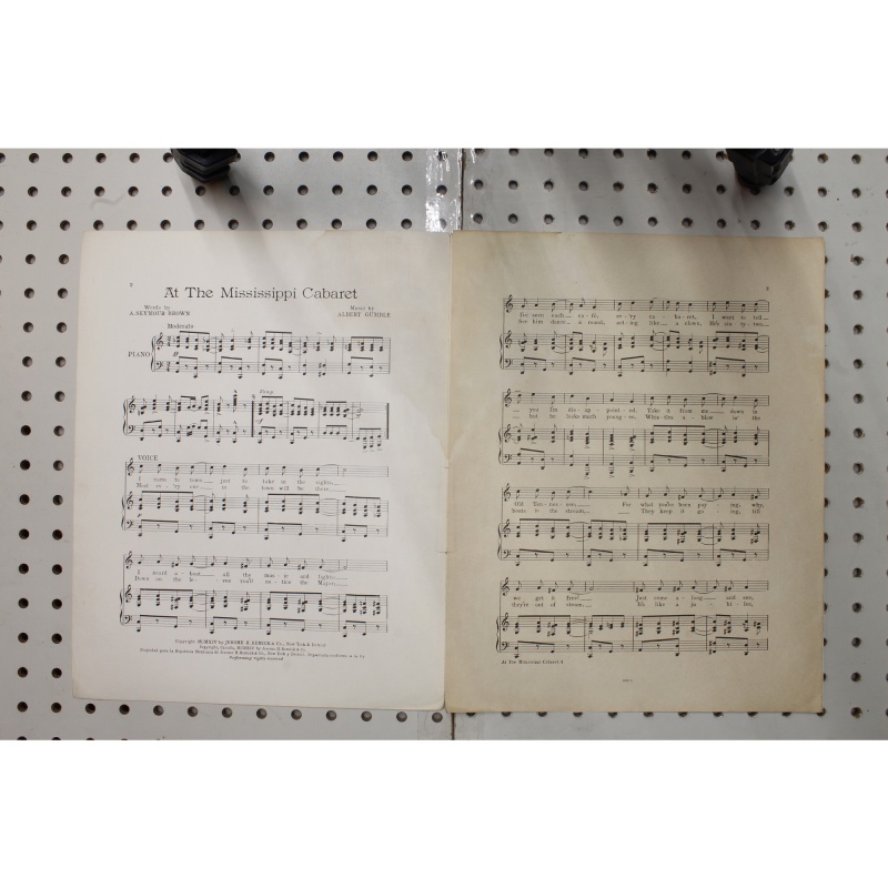 1914 - At the Mississippi Cabaret - Sheet Music