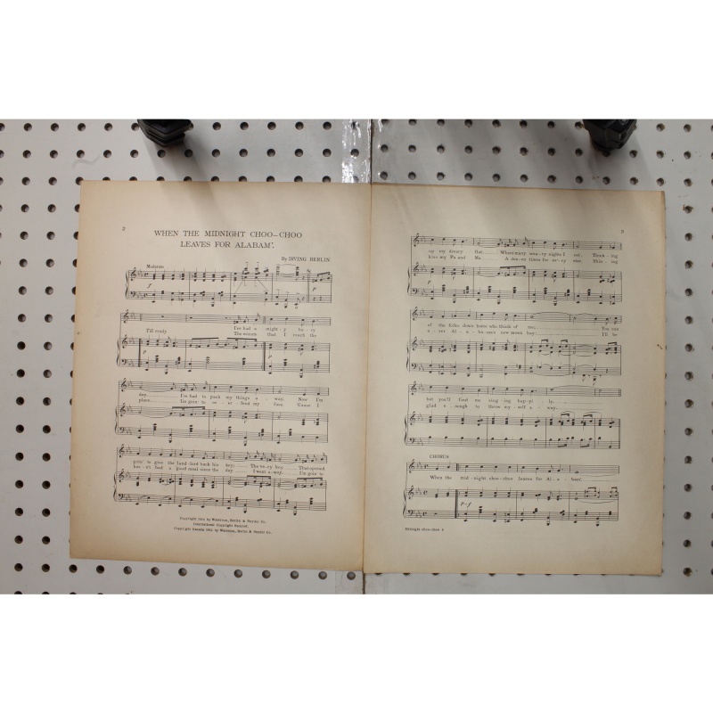 1912 - When that midnight choo-choo leaves for Alabam - Sheet Music