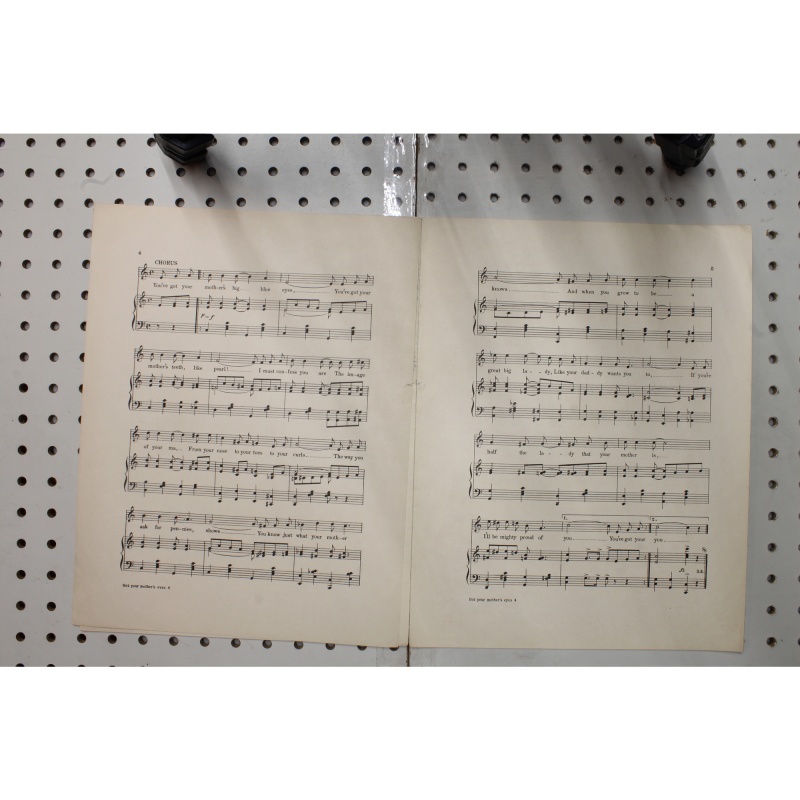 1913 - Youve got your mothers big blue eyes - Sheet Music