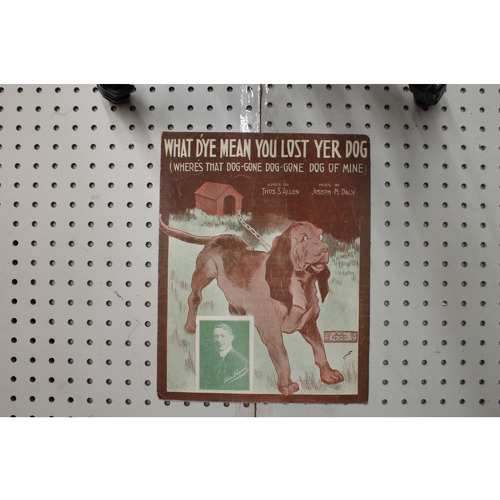 1913 - What Dye  mean you lost yer dog - Sheet Music