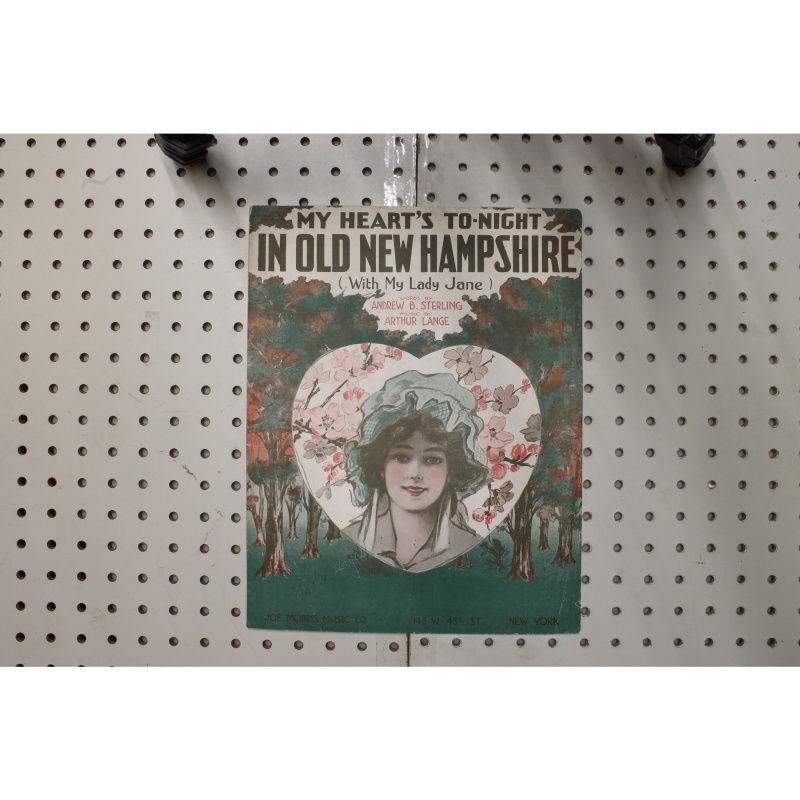 1917 - My hearts tonight in old New Hampshire - Sheet Music