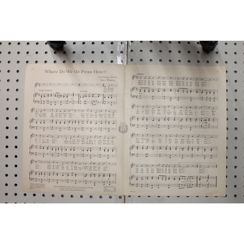 1917 - Where do we go from here - Sheet Music