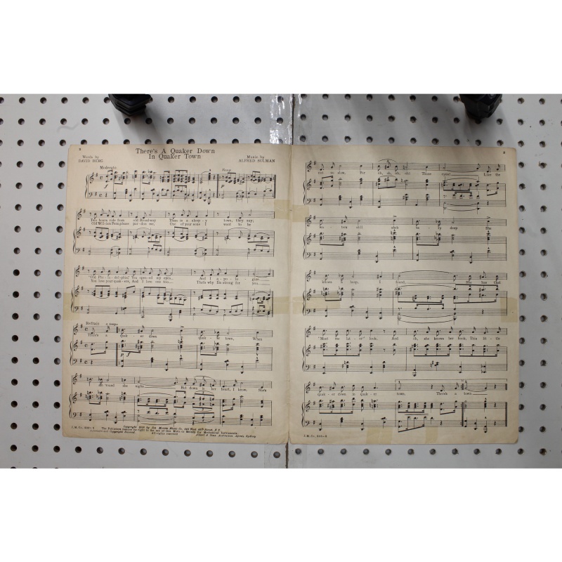 1916 - As a Quaker down in Quakertown - Sheet Music