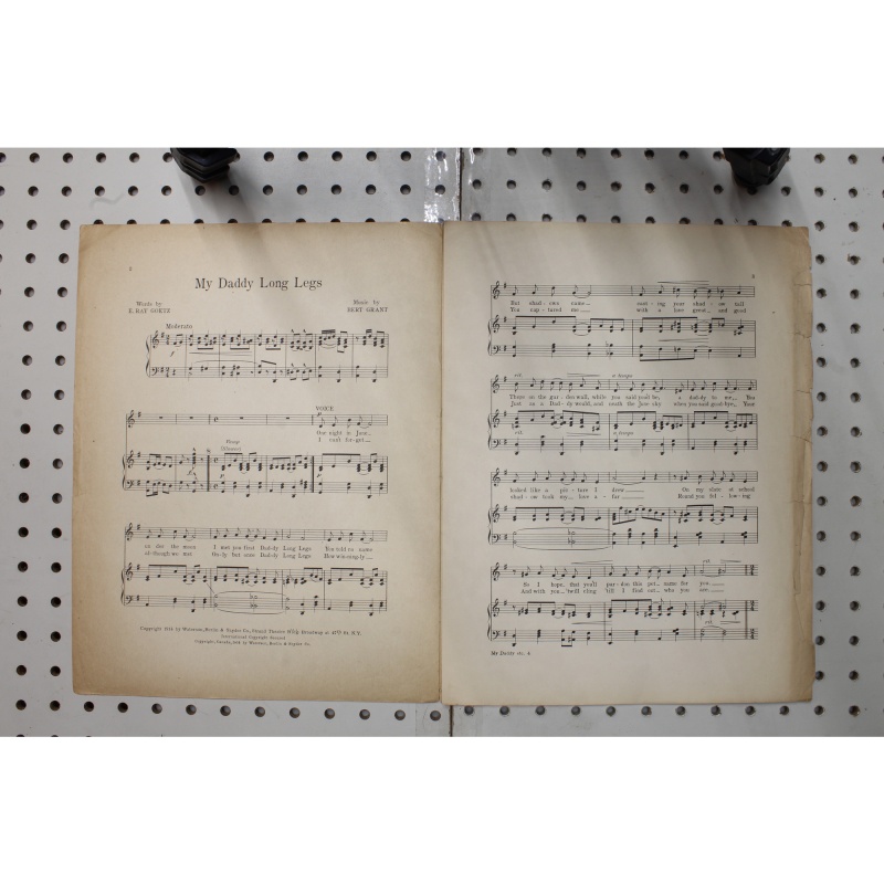 1914 - My daddy long legs - Sheet Music