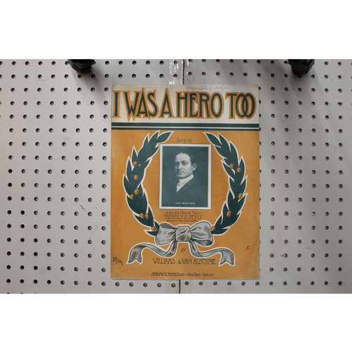 1918 - I was a hero too - Sheet Music