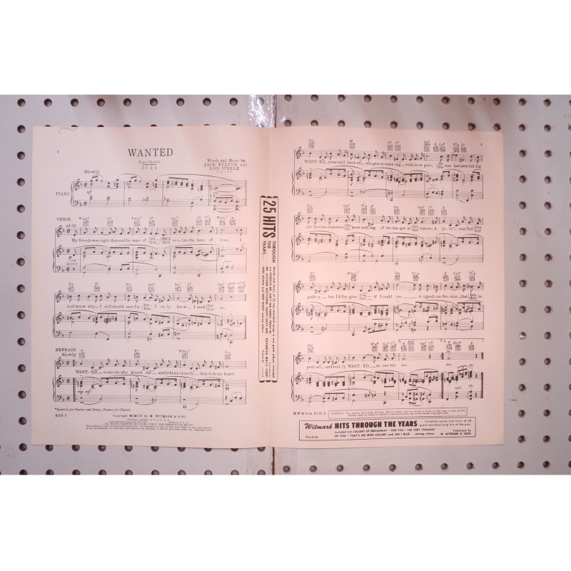 1954 - Wanted Fulton and steel - Sheet Music