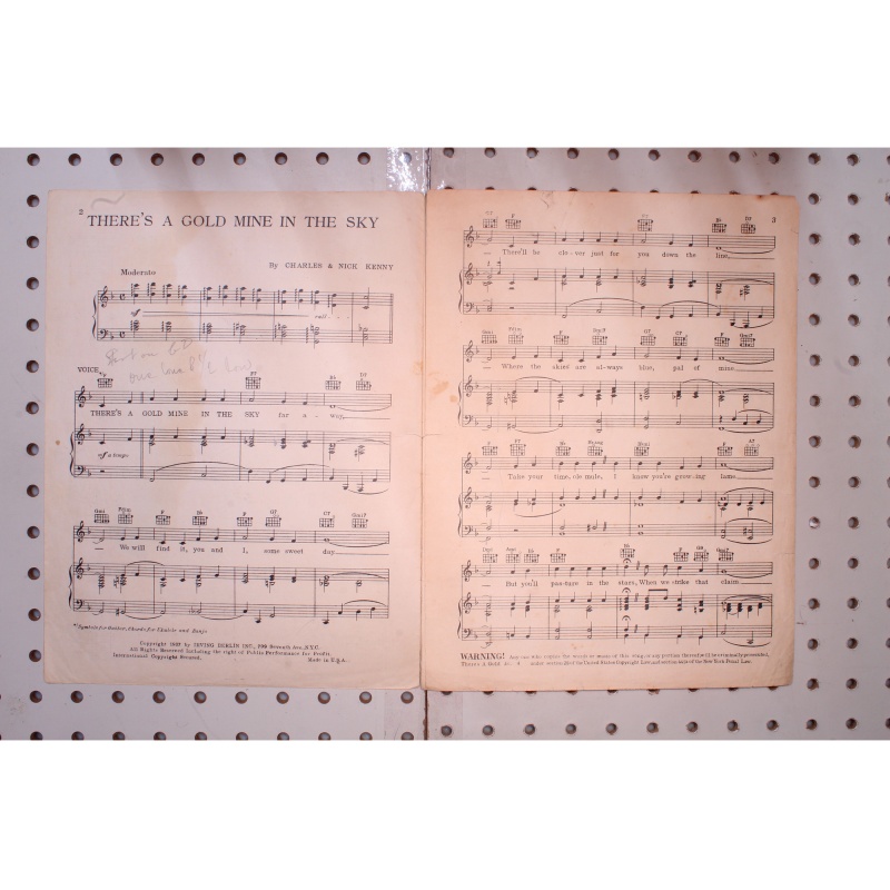1937 - Theres a gold mine in the sky - Sheet Music