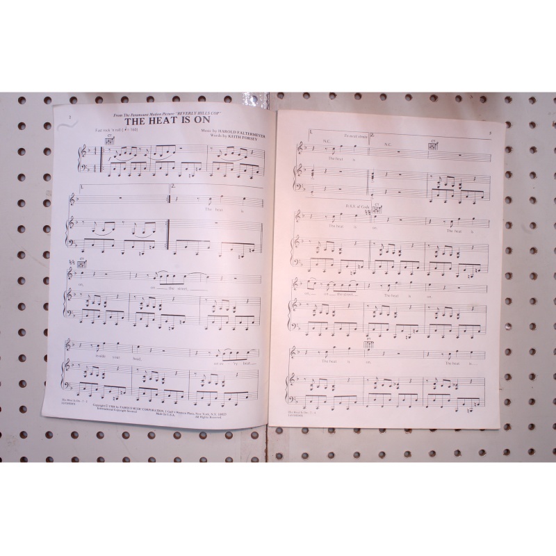 1984 - The heat is on Beverly Hills cop - Sheet Music