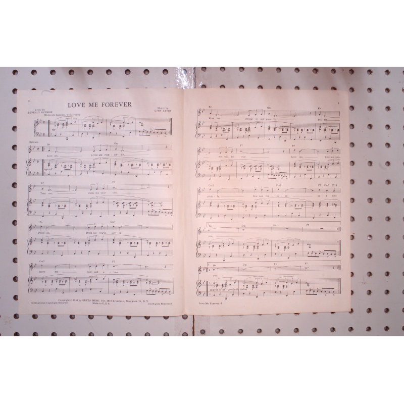 1957 - Love me forever - Sheet Music