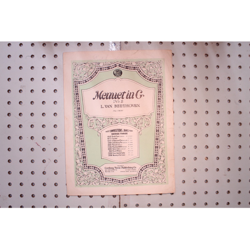 1925 - Nanuet in G No. 2 - Beethoven - Sheet Music