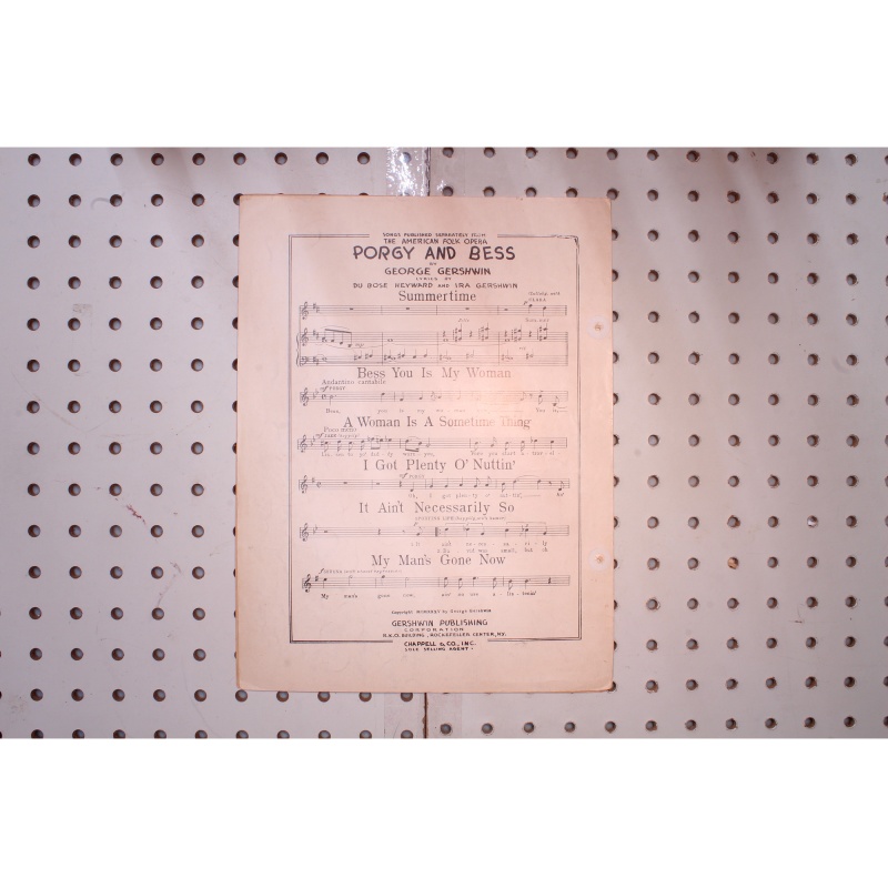 1935 - Porgy and Bess summertime Gershwin - Sheet Music
