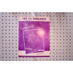 1960 - Try to remember the Fantasticks - Sheet Music