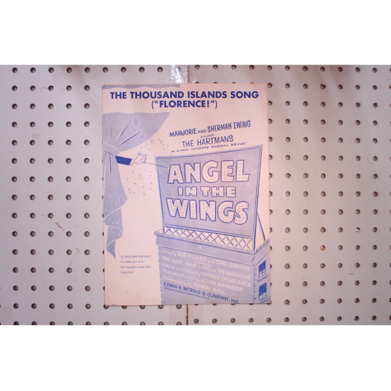 1962 - Thousand Islands song Angel in the wings - Sheet Music