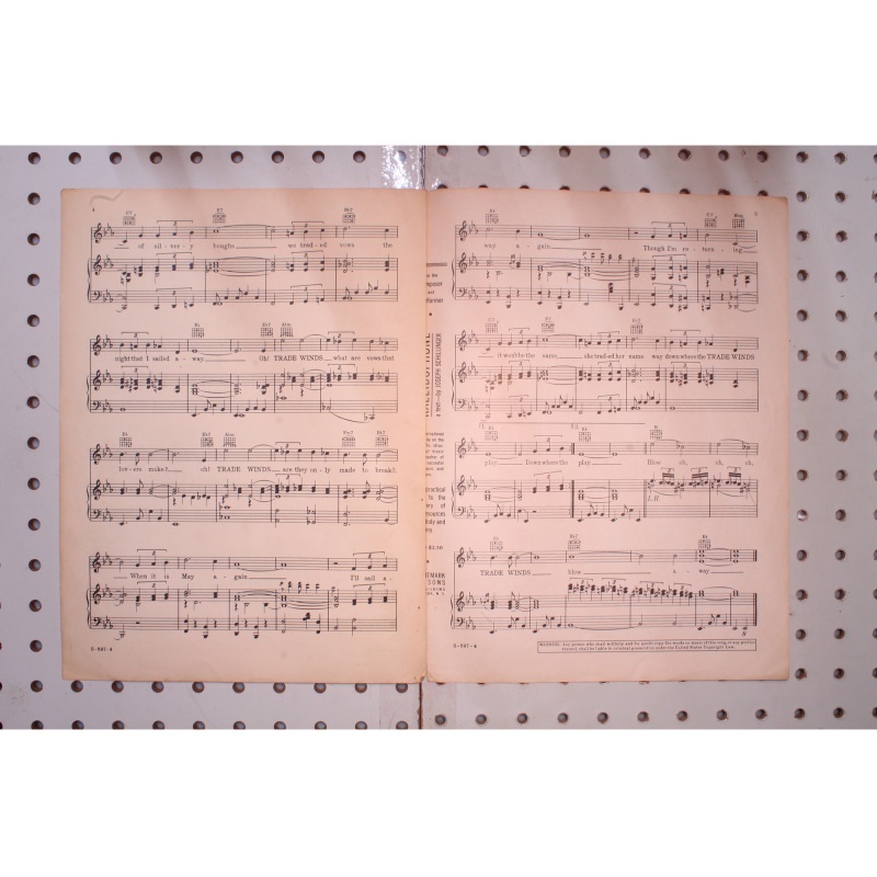 1940 - Tradewinds friend and Tobias - Sheet Music