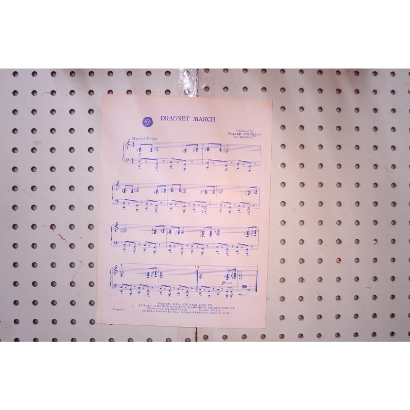 1953 - Dragnet Walter Schumann - Sheet Music