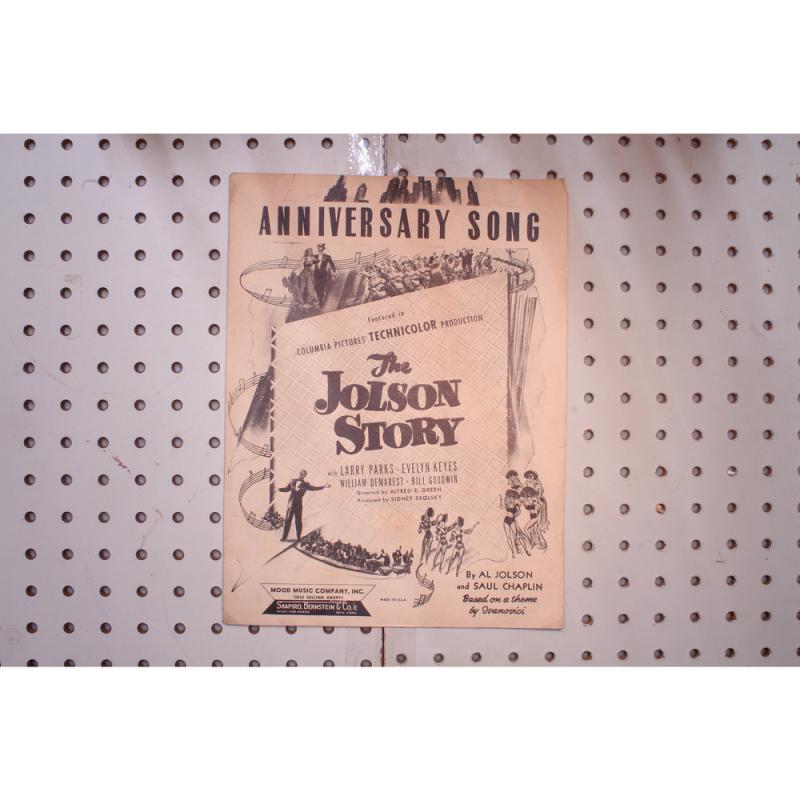 1946 - The Jolson story anniversary song - Sheet Music