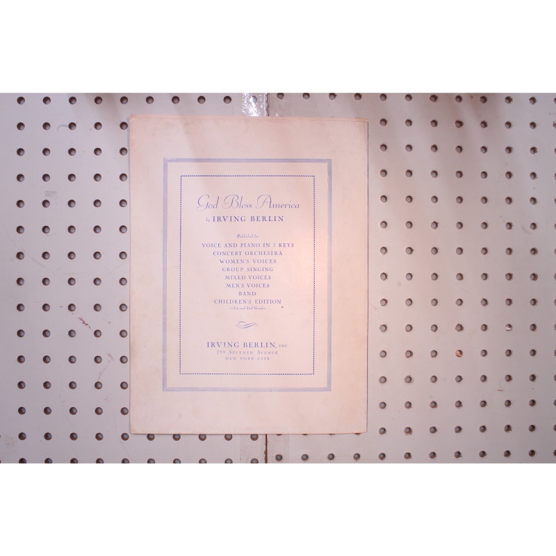 1939 - God bless America Irving Berlin - Sheet Music