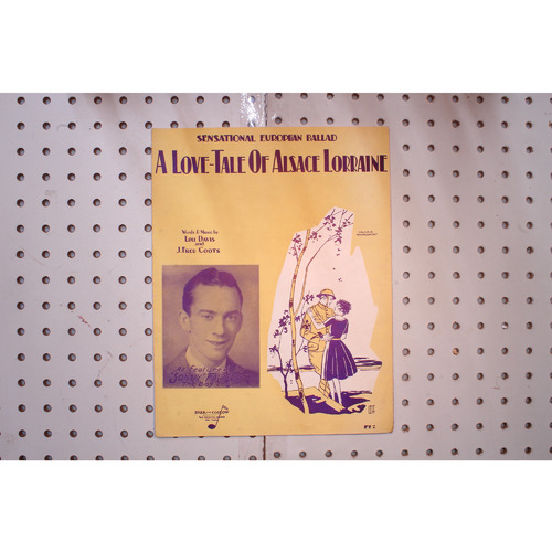 1928 - A love tale of Alsace Lorraine - Sheet Music