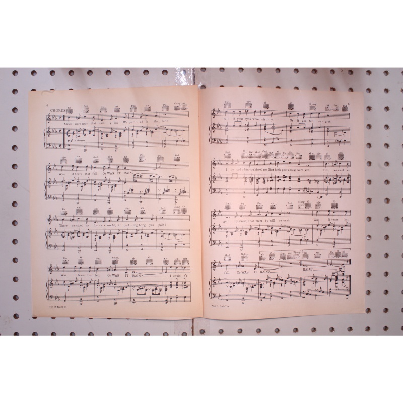1937 - Was it rain the hit parade - Sheet Music
