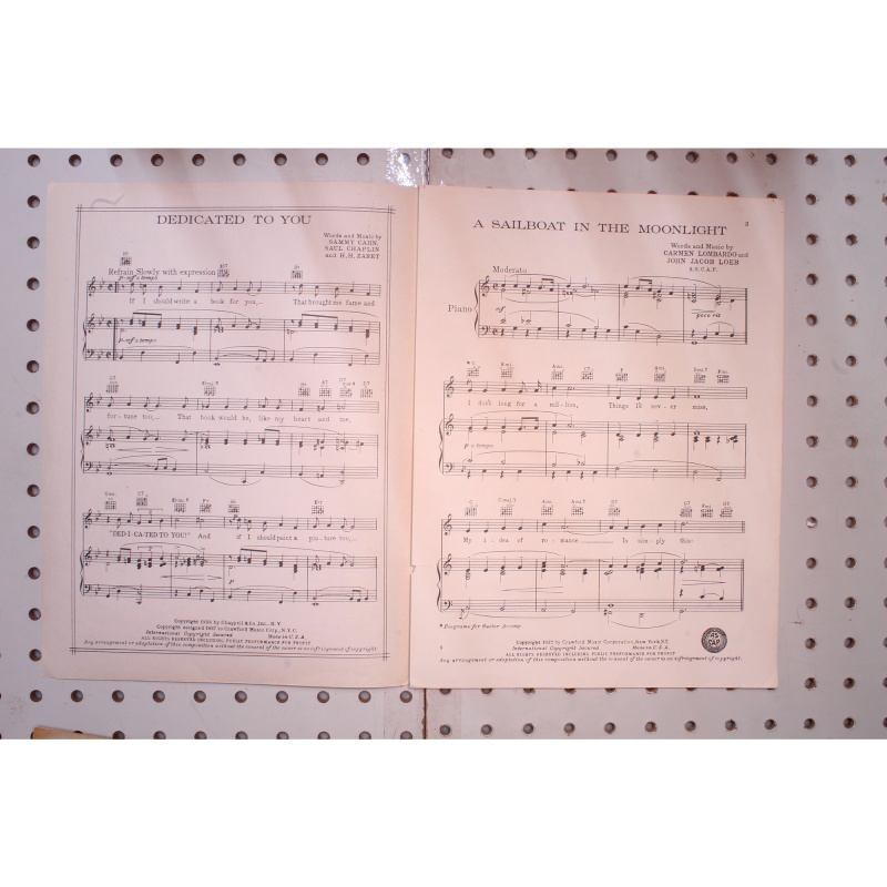 1936 - A sailboat in the moonlight - Sheet Music