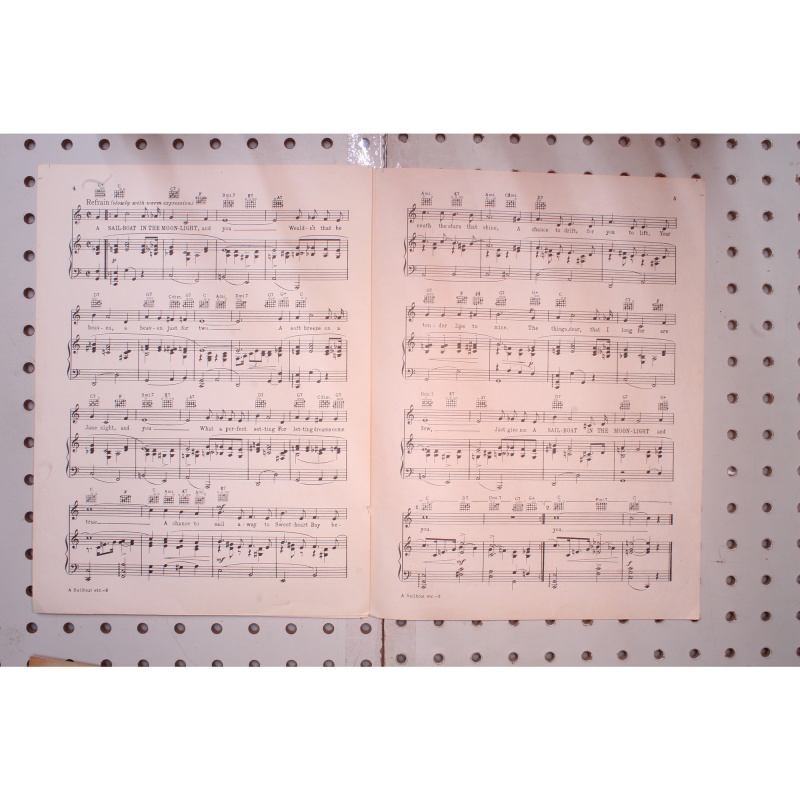 1936 - A sailboat in the moonlight - Sheet Music