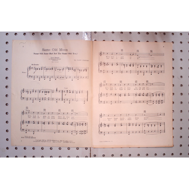1929 - Same old moon same old June - Sheet Music