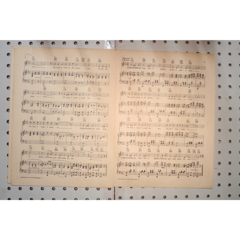 1930 - Somewhere in old Wyoming - Sheet Music