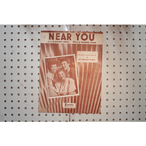 1947 - Near you The Andrew sisters - Sheet Music