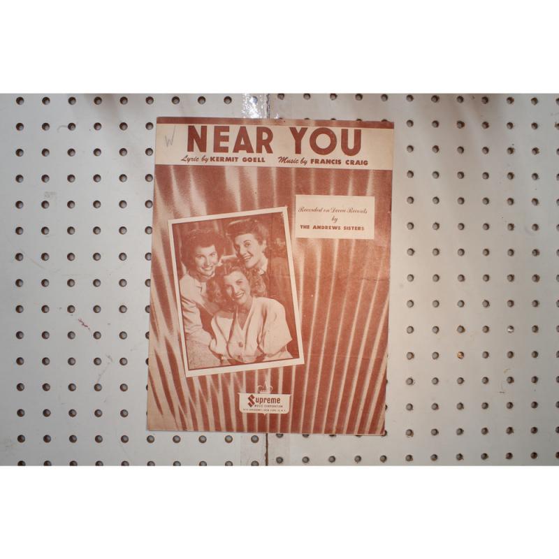 1947 - Near you The Andrew sisters - Sheet Music