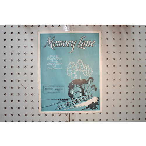 1924 - Memory Lane - Sheet Music