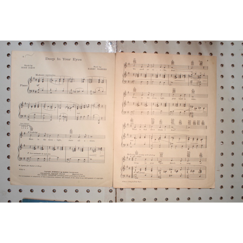 1932 - Deep in your eyes - Sheet Music
