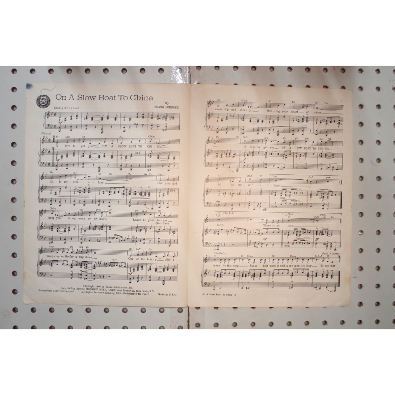 1948 - On a slow boat to China - Sheet Music