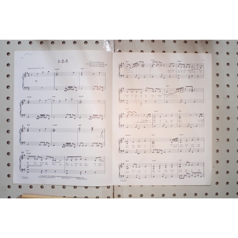 1987 - Gloria Stephan 1-2-3 - Sheet Music