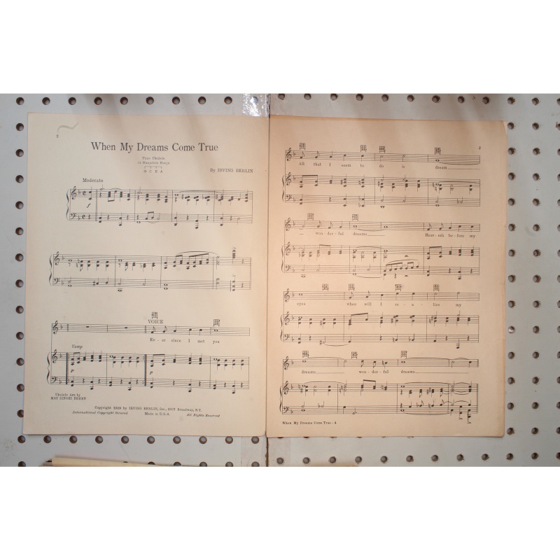 1929 - When my dreams come true Irving Berlin - Sheet Music