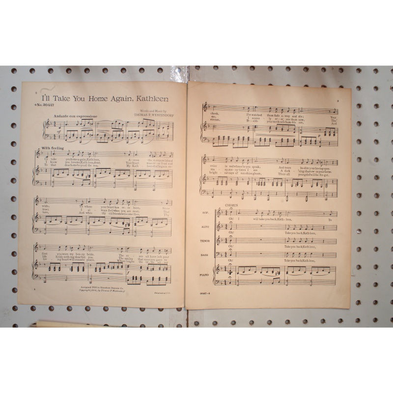 1930 - Ill take you home again Kathleen - Sheet Music