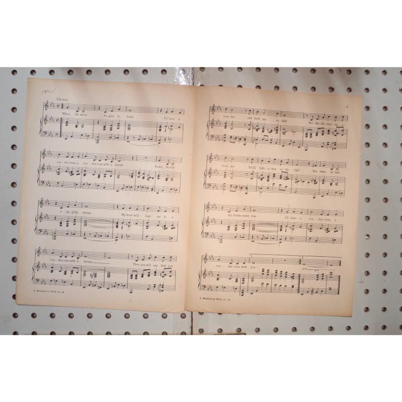 1933 - A rendezvous with a dream - Sheet Music