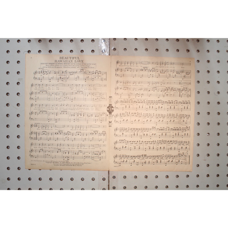 1920 - Beautiful Hawaiian love - Sheet Music
