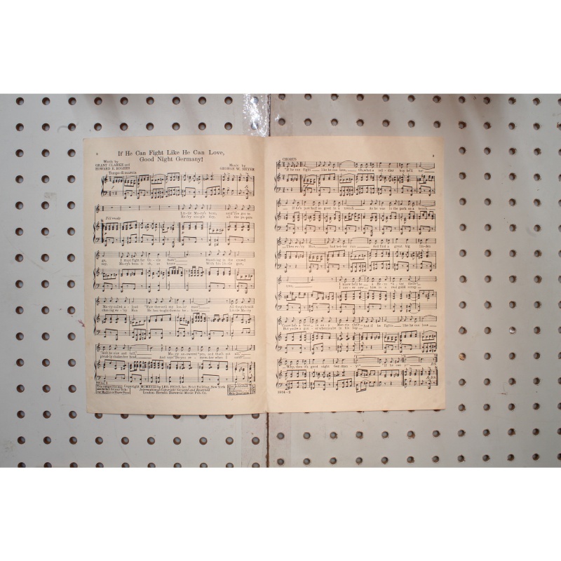 1918 - Good night Germany - Sheet Music