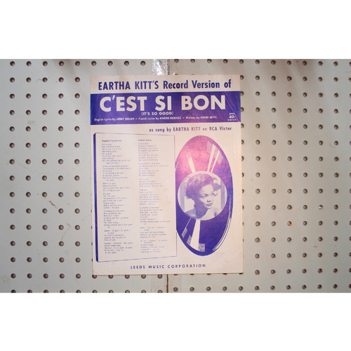1963 - Cest Si Bon Eartha Kitt - Sheet Music