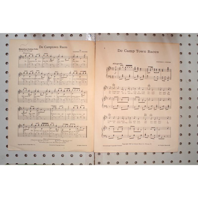 1940 - De Camptown races - Sheet Music