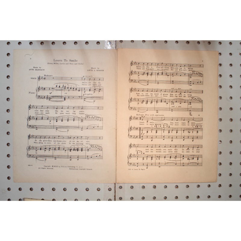 1921 - Learn to smile the OBrien girl - Sheet Music