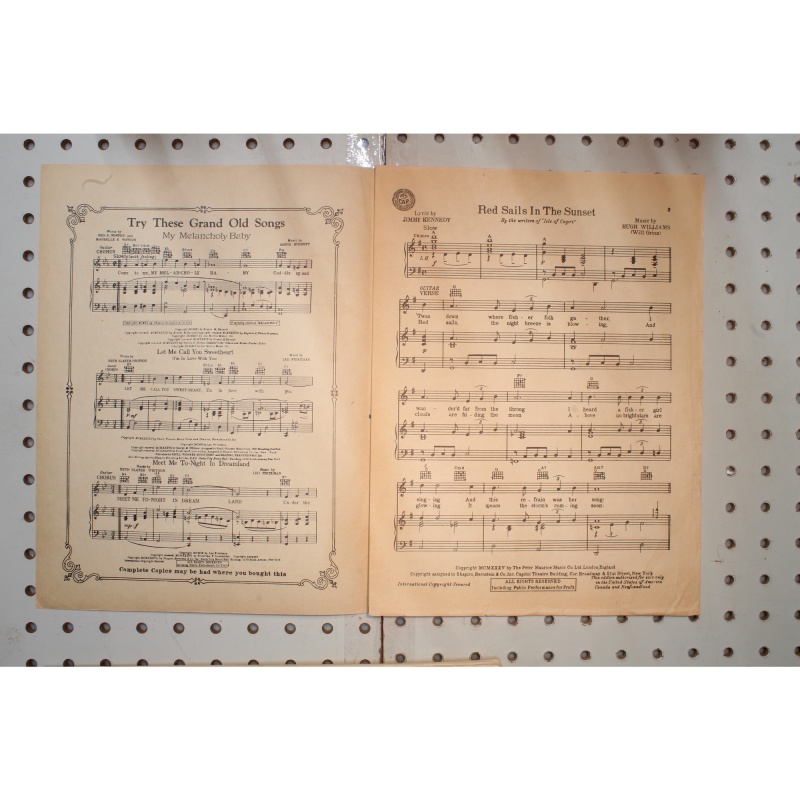 1935 - Read sales in the sunset - Sheet Music