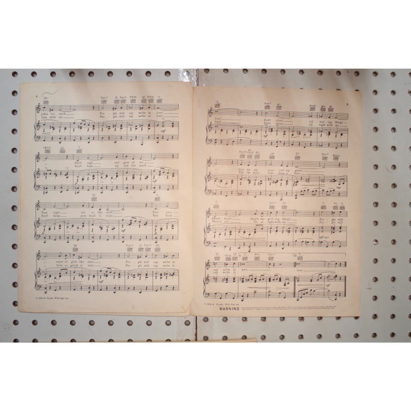 1943 - Oklahoma people will say were in love - Sheet Music